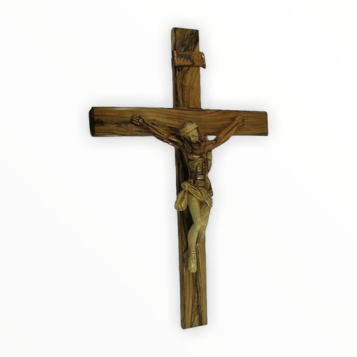 Olive Wood Wall Cross Olive Wood Crucifix Hanging Hand Etsy