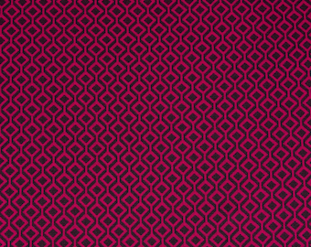 Burgundy Diamond Jacquard Premium Stretch Jersey Fabric