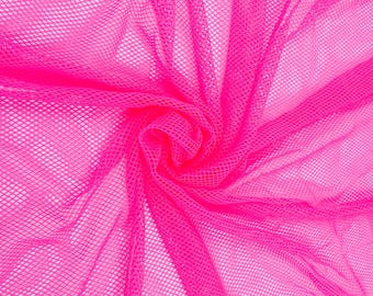 Pinkes Fischnetz Airtex Mesh Stretch Stoff