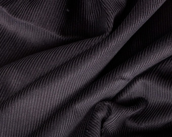 Black 11 Wale 100% Cotton Corduroy Fabric
