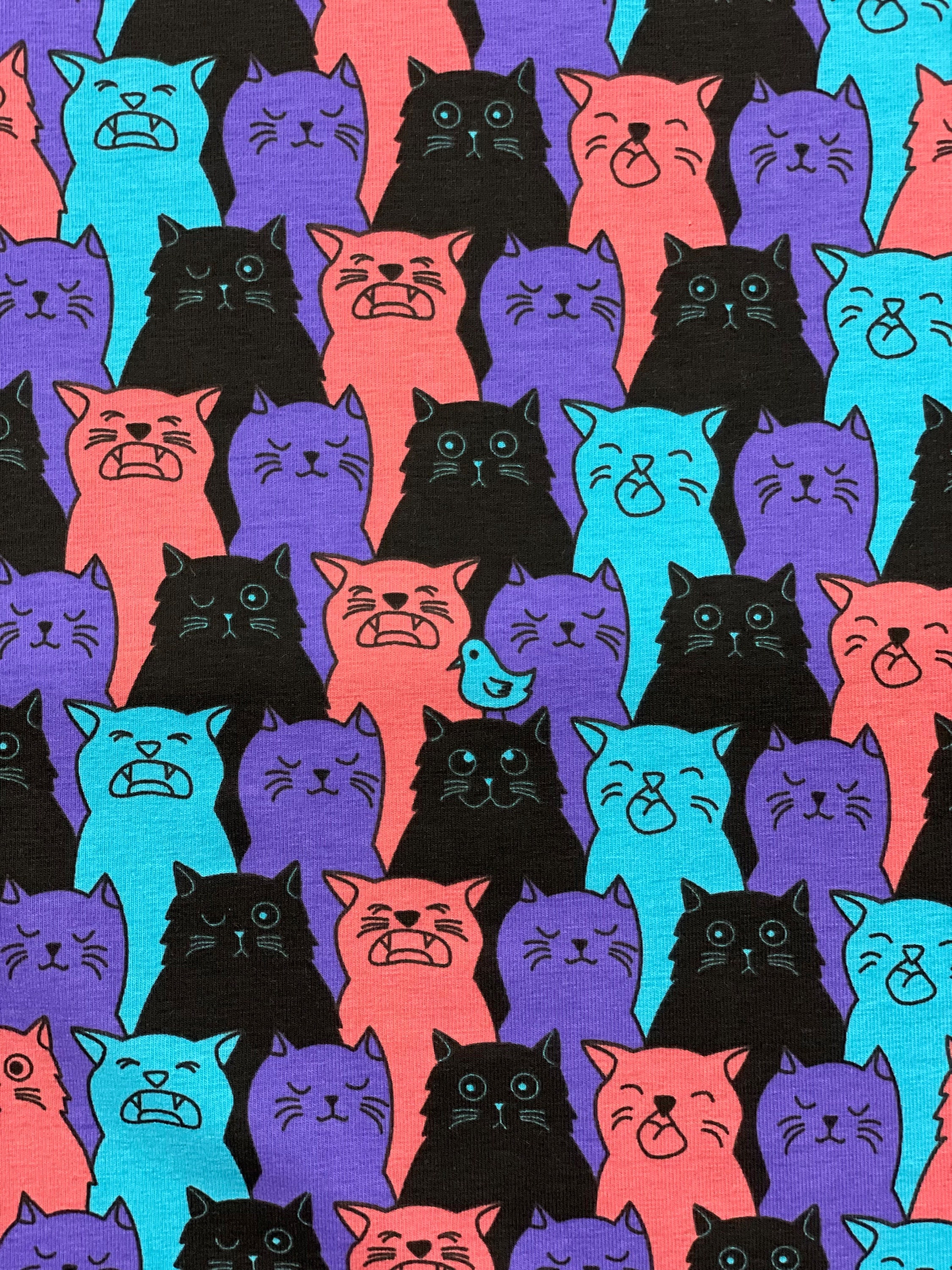 Cat jersey fabric sale