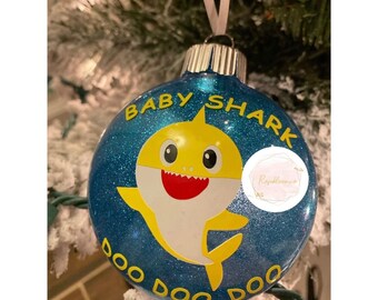 personalized baby shark ornament