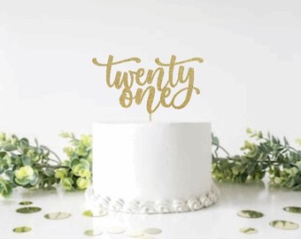21st birthday cake topper | Twenty one cake topper | 21 cake topper