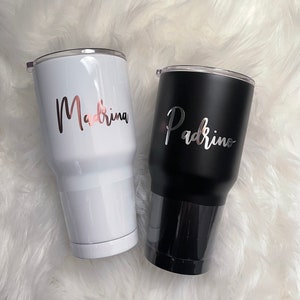 Padrinos Tumbler Set | Godparents Tumbler Set | Godmother Tumbler | Madrina tumbler | Padrinos De bautizo Tumblers | Godparents proposal box