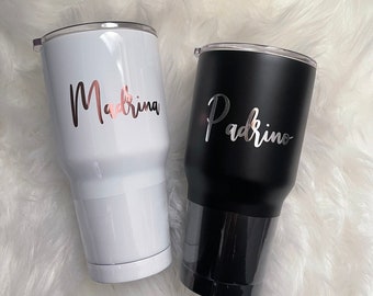 Padrinos Tumbler Set | Godparents Tumbler Set | Godmother Tumbler | Madrina tumbler | Padrinos De bautizo Tumblers | Godparents proposal box
