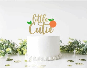 Baby shower cake topper | Little cutie cake topper | Gender reveal cake topper