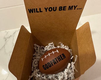 Personalized Godfather proposal box | Personalized Football Godfather Gift | Padrino Proposal Box |