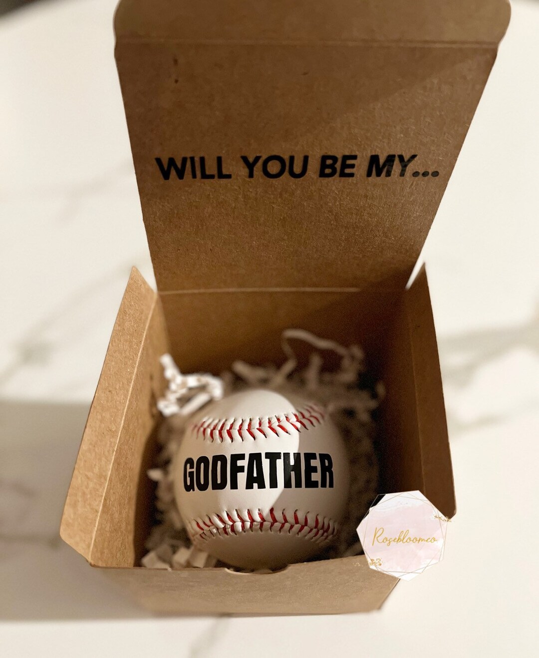 Godfather Baseball Proposal Box Godfather Gifts Will You Etsy
