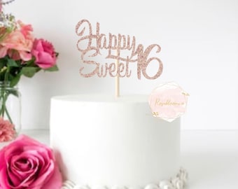 Sweet 16 Cake Topper