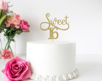 Sweet 16 cake topper