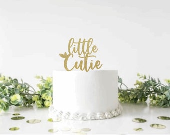 Baby Shower Cutie Theme Cake Topper Baby Shower Topper Gender Reveal Topper  