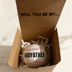 Godfather baseball proposal box | Godfather gifts | Will you be my Godfather | Personalized Baseball