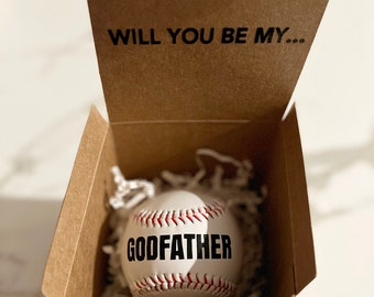 Godfather baseball proposal box | Godfather gifts | Will you be my Godfather | Personalized Baseball