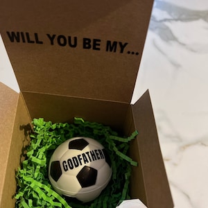 Godfather Soccer proposal box | Godfather proposal box | Will you be my godfather | Regalo para Padrino | Godfather gifts