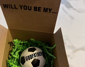 Godfather Soccer proposal box | Godfather proposal box | Will you be my godfather | Regalo para Padrino | Godfather gifts