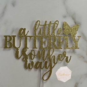 Rose Gold Butterfly Cake Toppers 