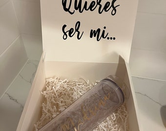Godmother proposal box | Madrina Tumbler | Quieres ser mi Madrina | Godparents proposal box | Nina tumbler | Godmother box