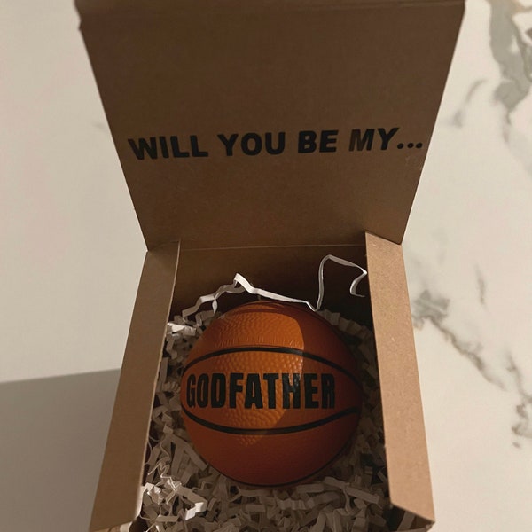 Personalized  Basketball theme proposal box | Basketball theme Godfather Proposal Box | Padrino Gifts | Godparents proposal box