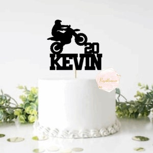 Personalized Dirt Bike Cake Topper