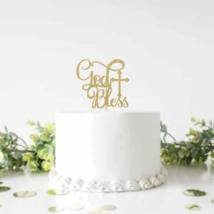 God bless cake topper | Baptism cake topper | Bautizo cake topper