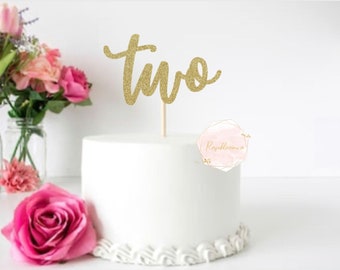 Two birthday cake topper | Two Cake Topper