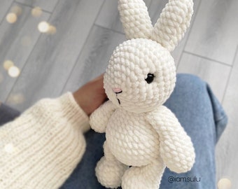 RABBIT CROCHET PATTERN Soft amigurumi rabbit toy Animal Crochet Tutorial Pdf English Download