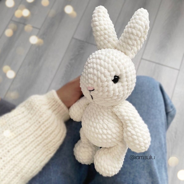 RABBIT CROCHET PATTERN Soft amigurumi rabbit toy Animal Crochet Tutorial Pdf English Download