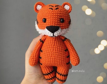 CROCHET TIGER PATTERN Amigurumi tiger soft toy Pdf tutorial Plush tiger friend Tool for toy crocheting Crochet animals Download
