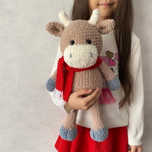 CROCHET BULL PATTERN Amigurumi bull tutorial Stuffed plush animal diy Easy crochet pattern pdf Instant download Digital image 2