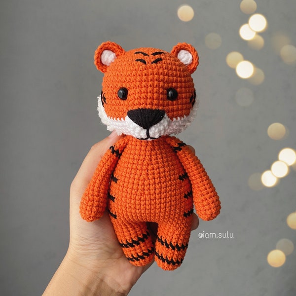 CROCHET TIGER PATTERN Amigurumi tiger soft toy Pdf tutorial Plush tiger friend Tool for toy crocheting Crochet animals Download