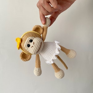 WZÓR NA SZYDEŁKO NA MAŁPKI Wzór na małpkę Amigurumi w formacie PDF Samouczek do samodzielnego pobrania