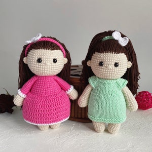 CROCHET DOLL PATTERN Amigurumi doll pdf pattern Doll crochet tutorial Diy little doll Amigurumi girl Digital Download