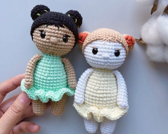 CROCHET DOLL PATTERN Amigurumi doll tutorial pdf Diy little doll Amigurumi toys Digital Download