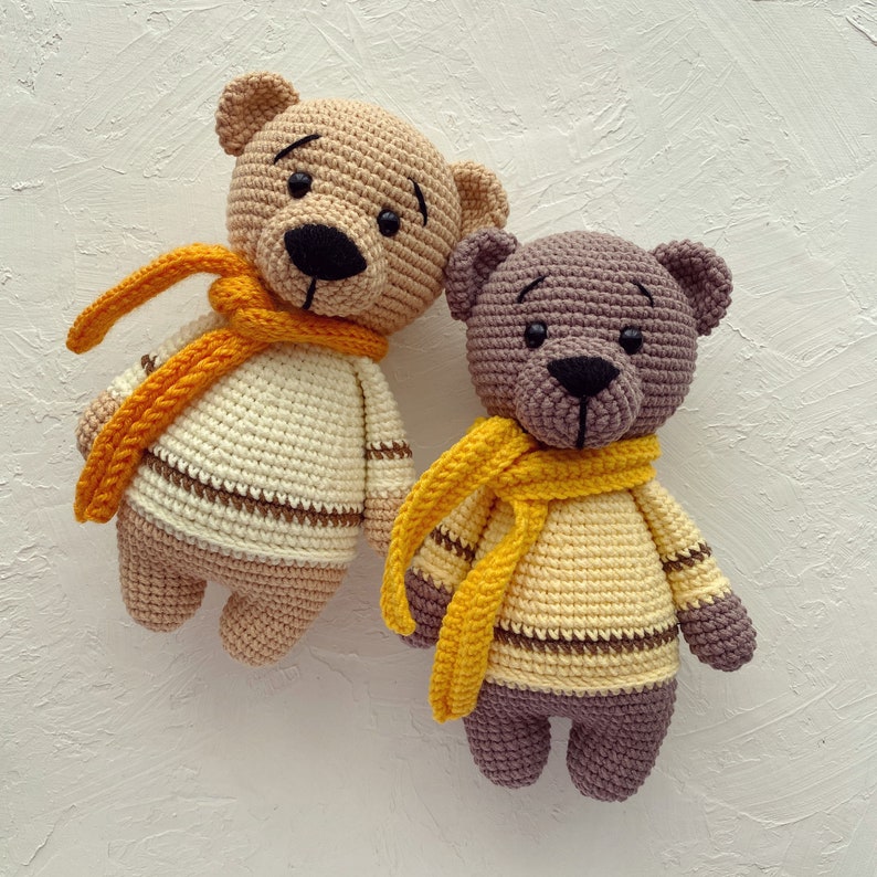 CROCHET BEAR PATTERN Amigurumi bear pattern Crochet tutorial Teddy bear crochet pattern Diy bear toy Digital download image 4