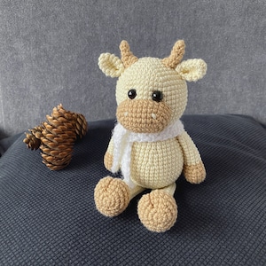 CROCHET BULL PATTERN Amigurumi bull tutorial Stuffed plush animal diy Easy crochet pattern pdf Instant download Digital image 4