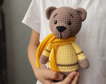 CROCHET BEAR PATTERN Amigurumi bear pattern Crochet tutorial Teddy bear crochet pattern Diy bear toy Digital download