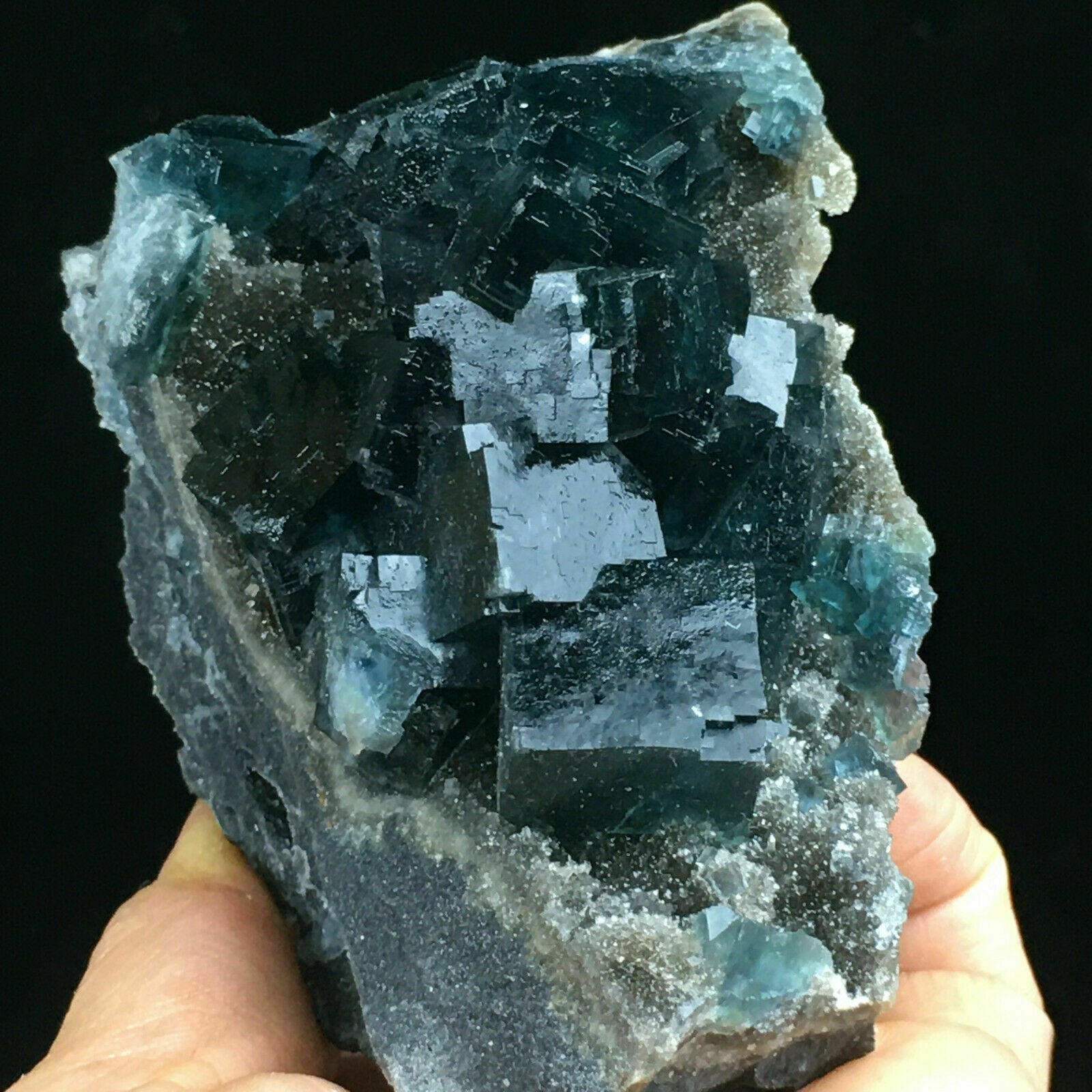 296g Natural Dark Green Fluorite Quartz Crystal Cube Quartz Etsy