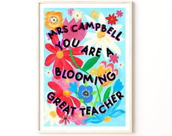 Personalised Thank you Teacher Print