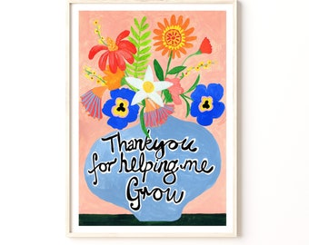 Flower Thank you Teacher Print