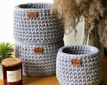 Set of handmade baskets, Storage baskets, Gift baskets