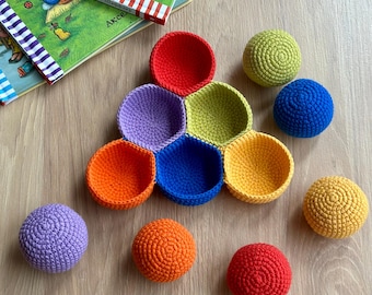 Montessori toy set for sorting, learning colors, developing fine motor skills