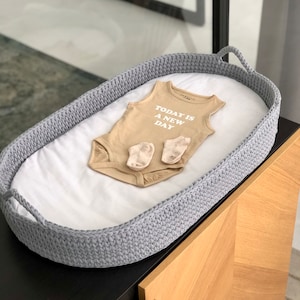 Cesta cambiadora de algodón natural para bebé: decoración para habitación de recién nacido
