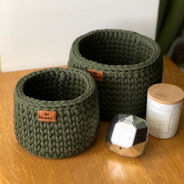 Set of handmade baskets, Storage baskets, Gift baskets