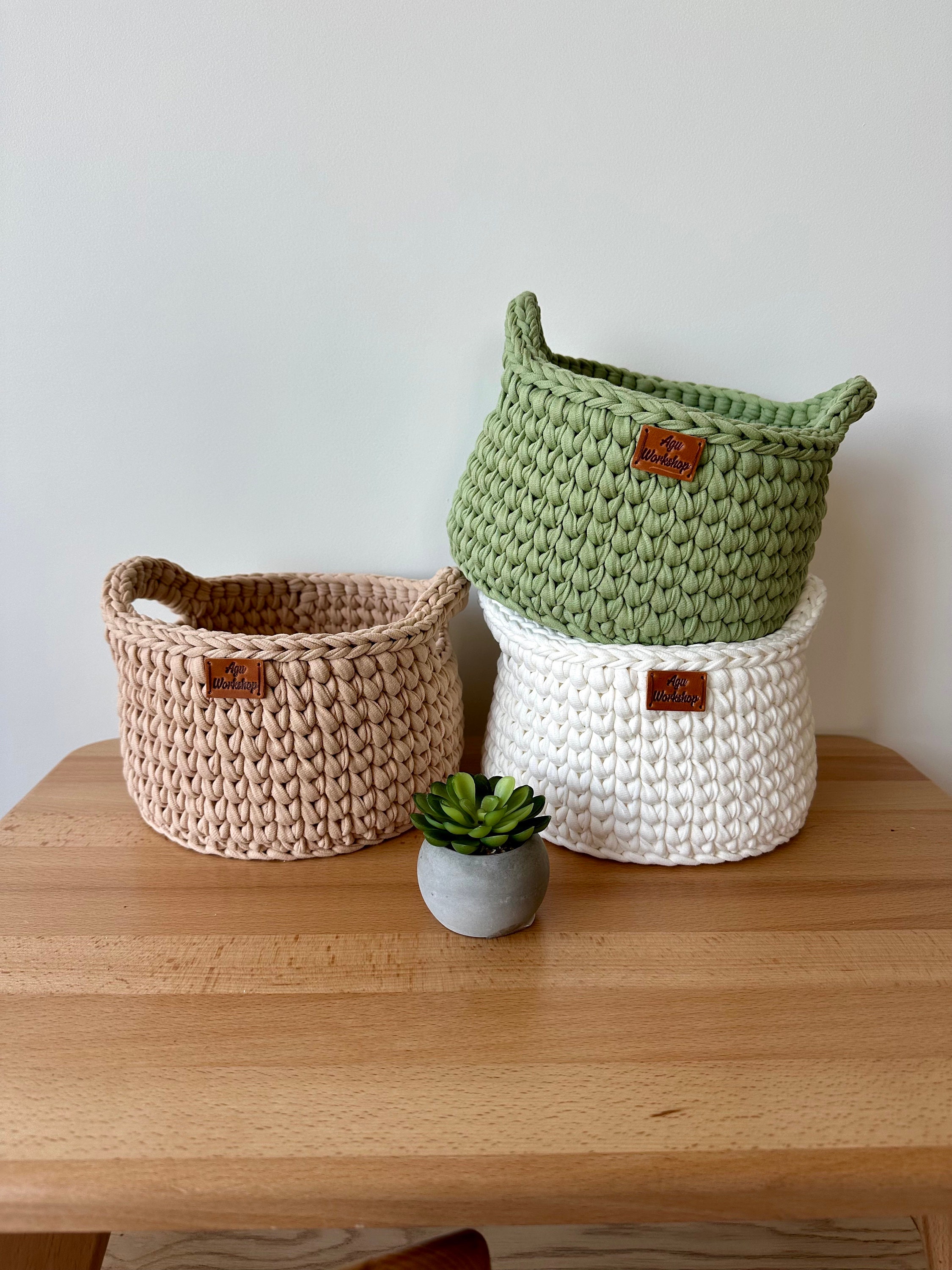 Knitted Basket - Etsy Knitted Basket - Etsy