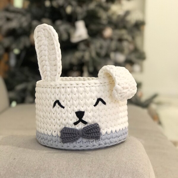 Knitted Nursery Basket Etsy