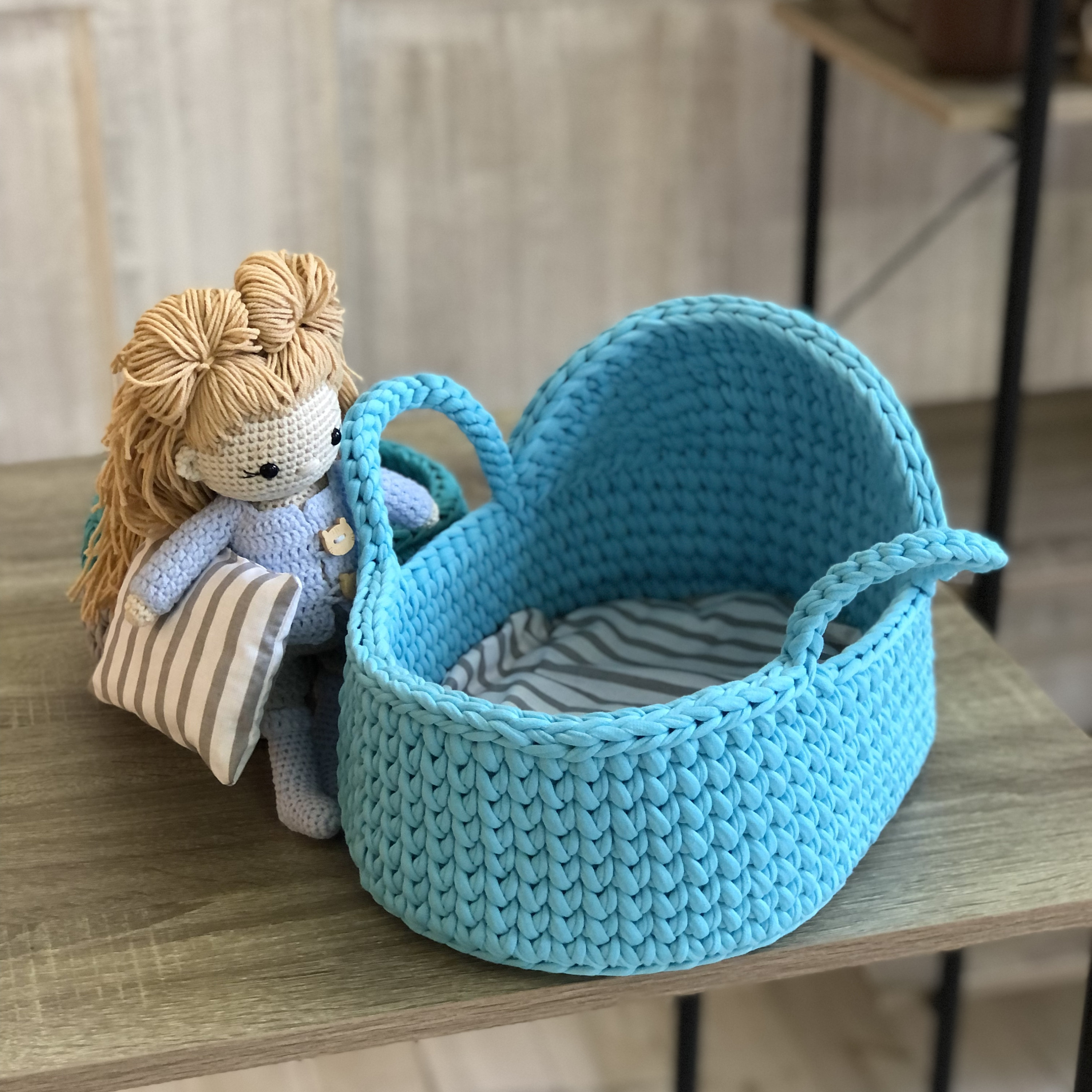 Doll Moses Basket Doll Crib Doll Etsy