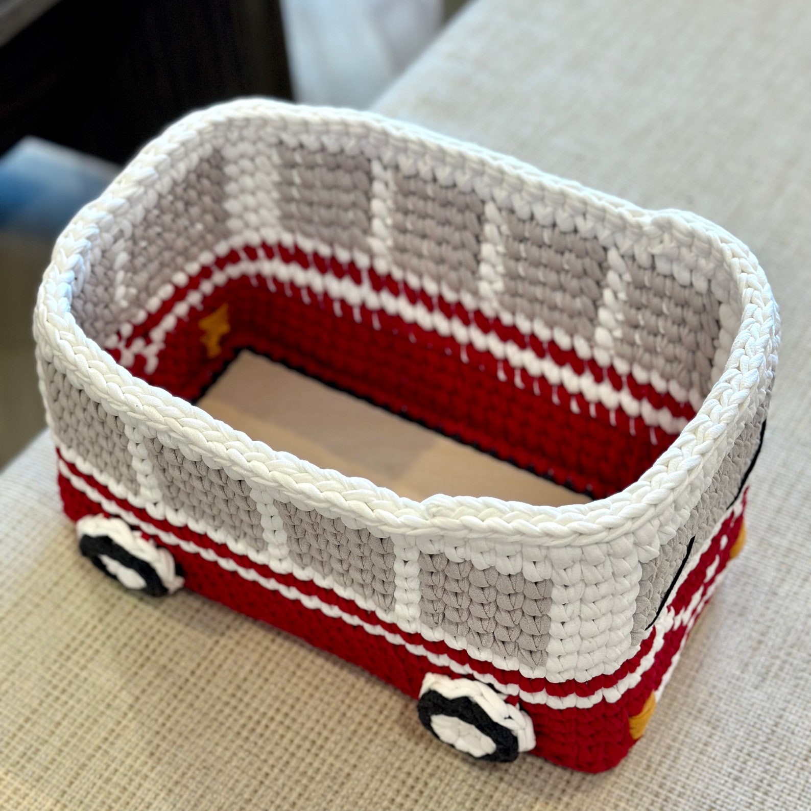 Retro Bus Basket, Storage Basket, Gift for Boy, Nursery Decor - Etsy