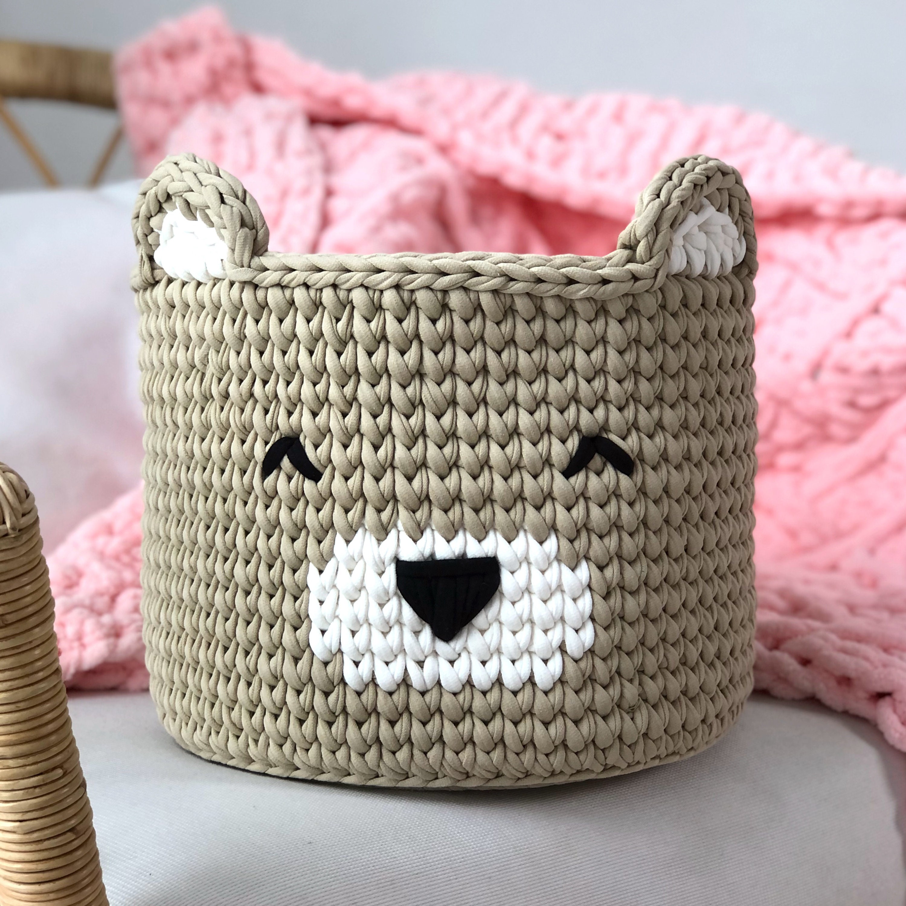 Cestini portaoggetti pieghevoli Extra Large fatti a mano cestino in corda di cotone tessuto per bambini giocattolo per bambini cesto per biancheria regalo con manici
