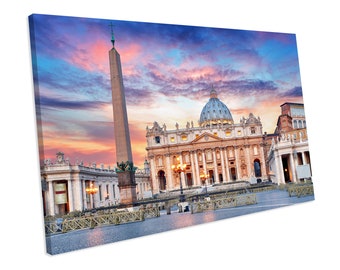 St Peter/'s Cathedral At Night C Rome Art Print Home Decor Wall Art Poster