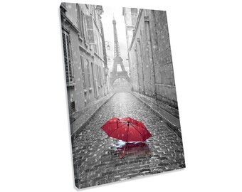 Red Umbrella Canvas Etsy